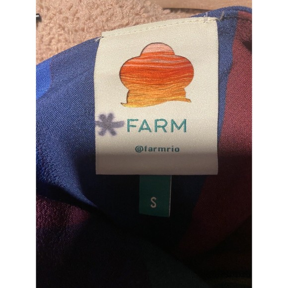 Farm Rio Anthropologie Halter Multicolor Side Slit Dress Size S - Picture 3 of 3
